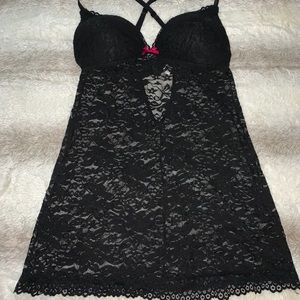 Women’s Black Lace Babydoll